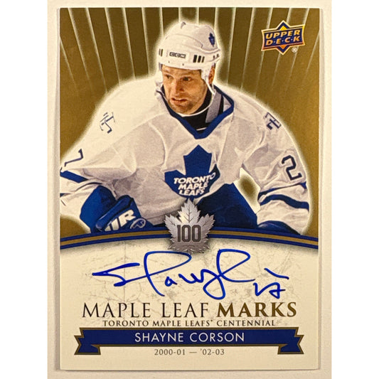 2017 Toronto Maple Leafs Centennial Shayne Corson Auto | Local Legends Cards & Collectibles