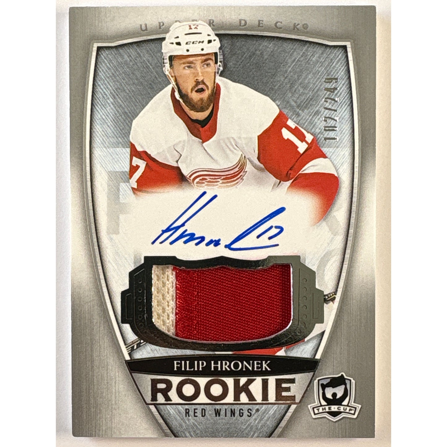 2018-19 The Cup Filip Hronek Rookie Patch Auto /249 | Local Legends Cards & Collectibles