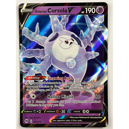 Galarian Cursola V Holo Ultra Rare 021/073