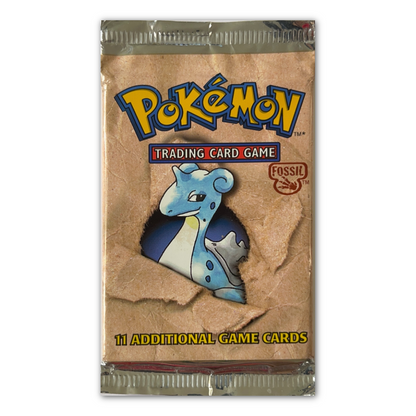 Pokémon 1999 WOTC Fossil Unlimited Edition Lapras Booster Pack