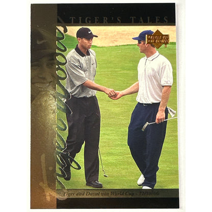2001 Upper Deck Tiger Woods Tiger’s Tales Tiger & Duval Win World Cup 00 RC | Local Legends Cards & Collectibles