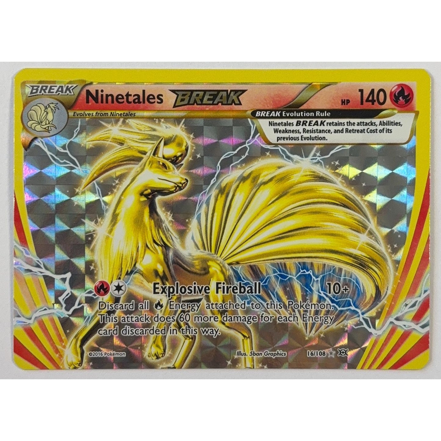 Ninetales Break Holo Rare 16/108