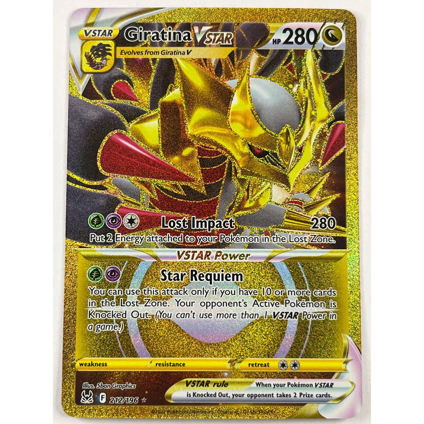 Giratina VSTAR Holo Ultra Rare 212/196