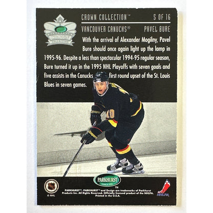 1995-96 Parkhurst Pavel Bure Crown Collection | Local Legends Cards & Collectibles