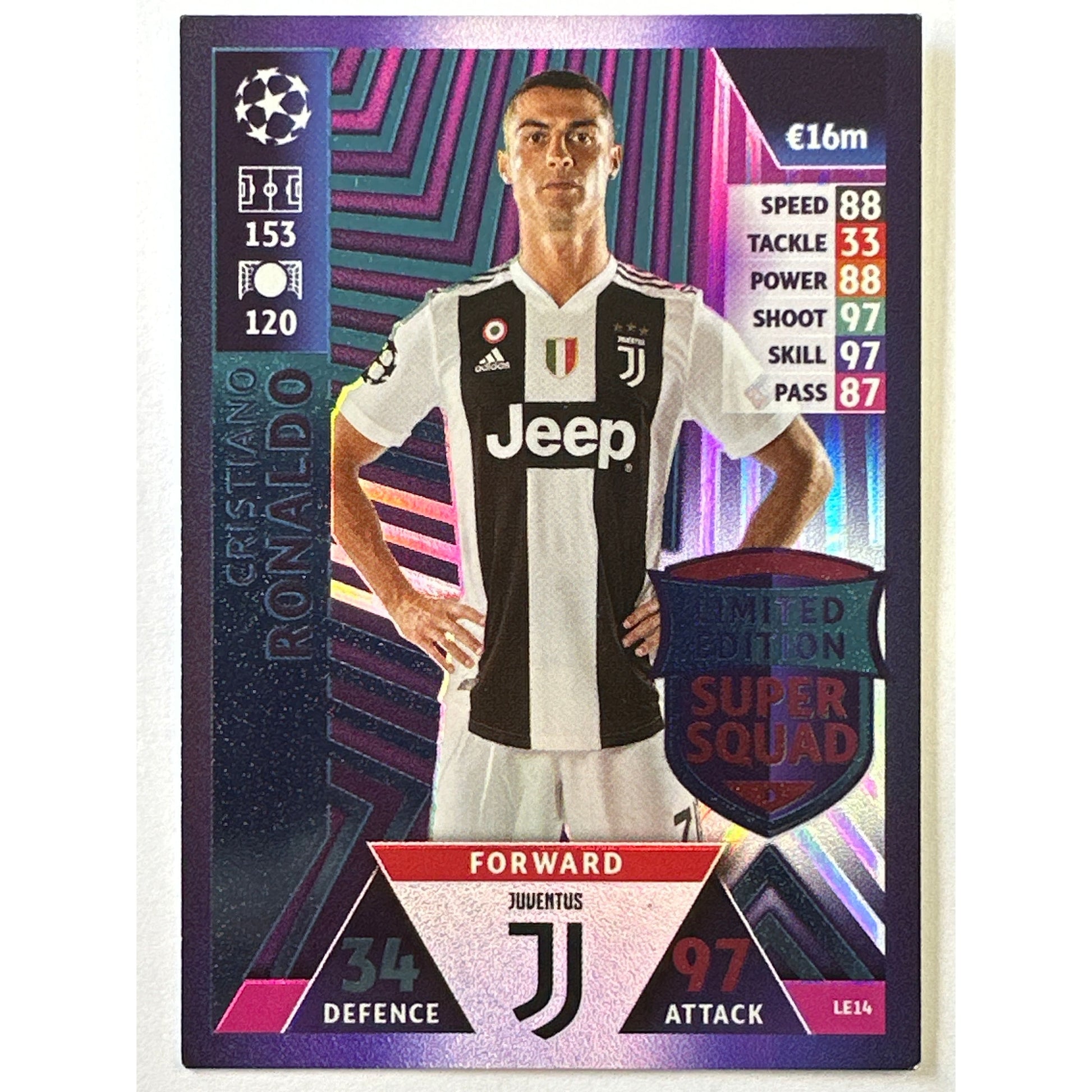 2018-19 Topps Match Attax Cristiano Ronaldo Likited Edition Super Squad Purple Holo | Local Legends Cards & Collectibles