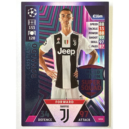 2018-19 Topps Match Attax Cristiano Ronaldo Likited Edition Super Squad Purple Holo | Local Legends Cards & Collectibles