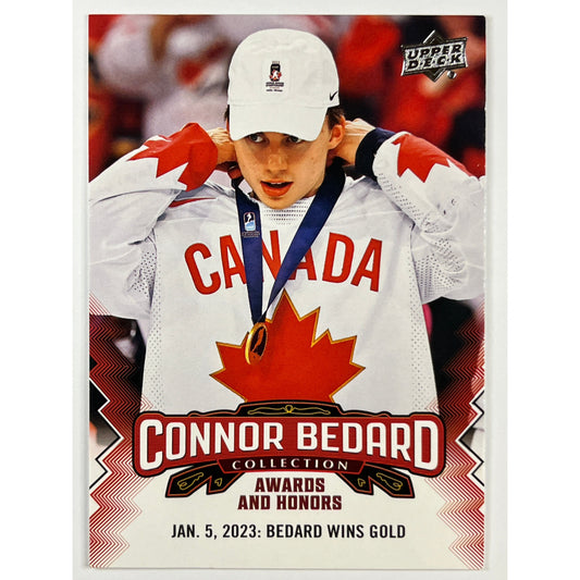 2023-24 Connor Bedard Collection Bedard Wins Gold #29