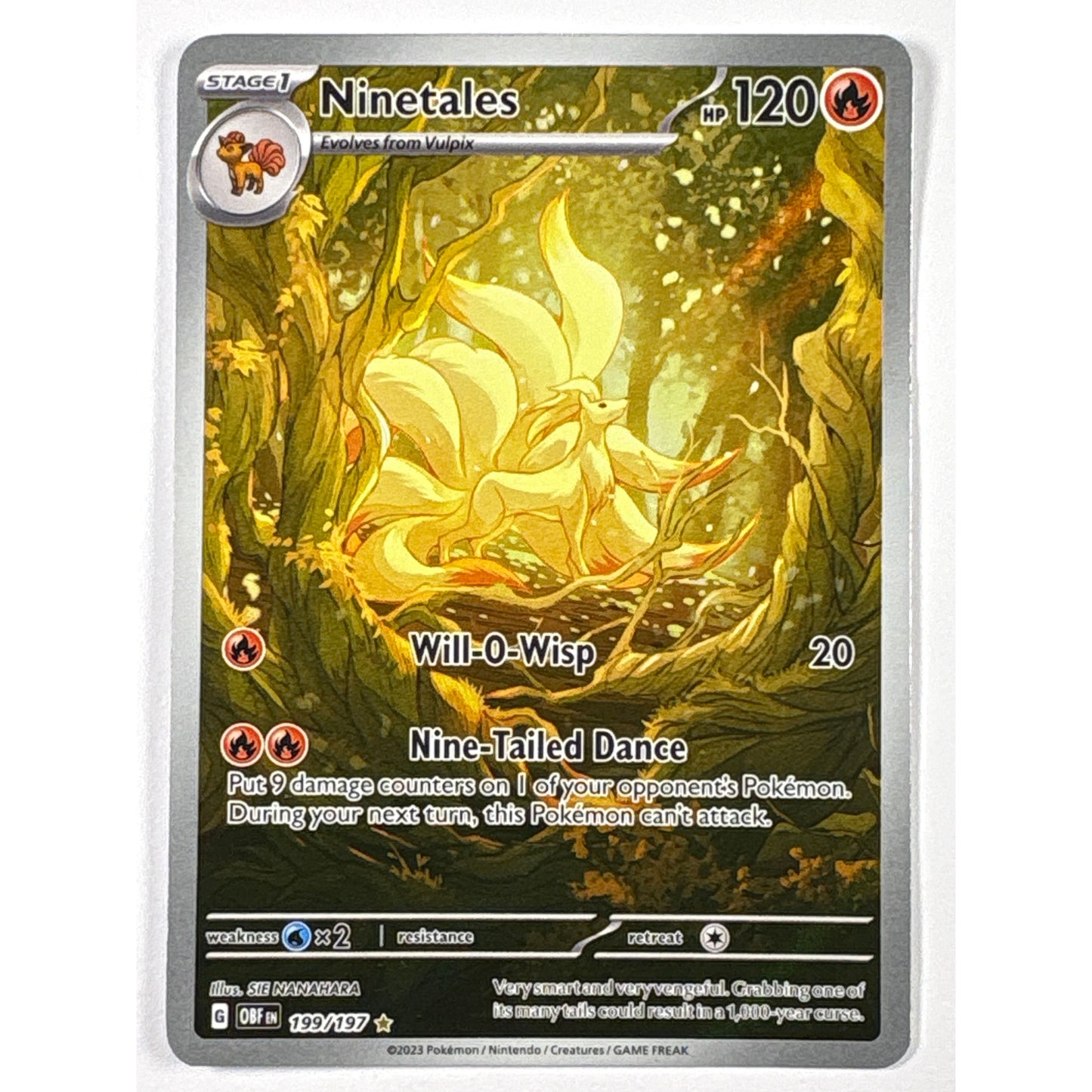 Ninetales Holo Illustration Rare 199/197