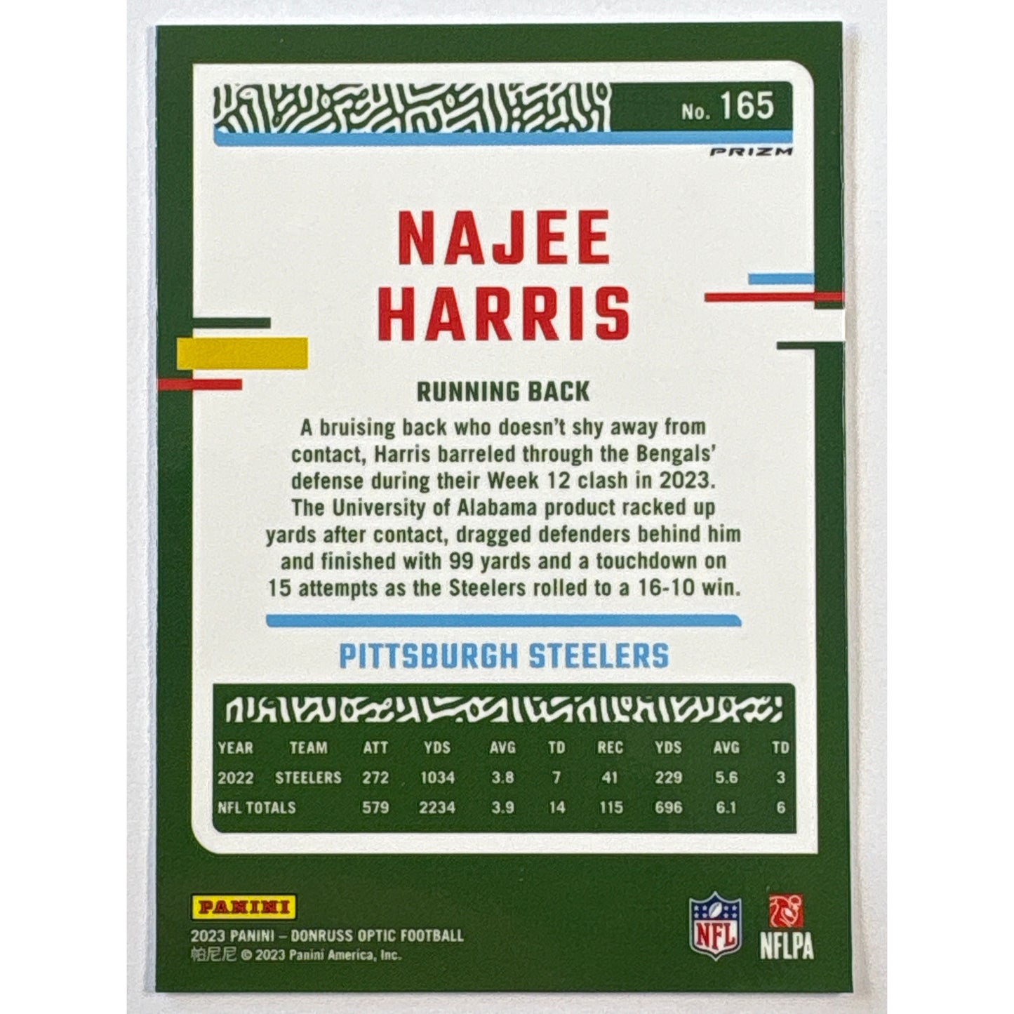 2023 Donruss Optic Najee Harris Stars Emoji | Local Legends Cards & Collectibles