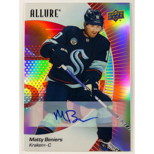 2023-24 Allure Matty Beniers Red Rainbow Auto