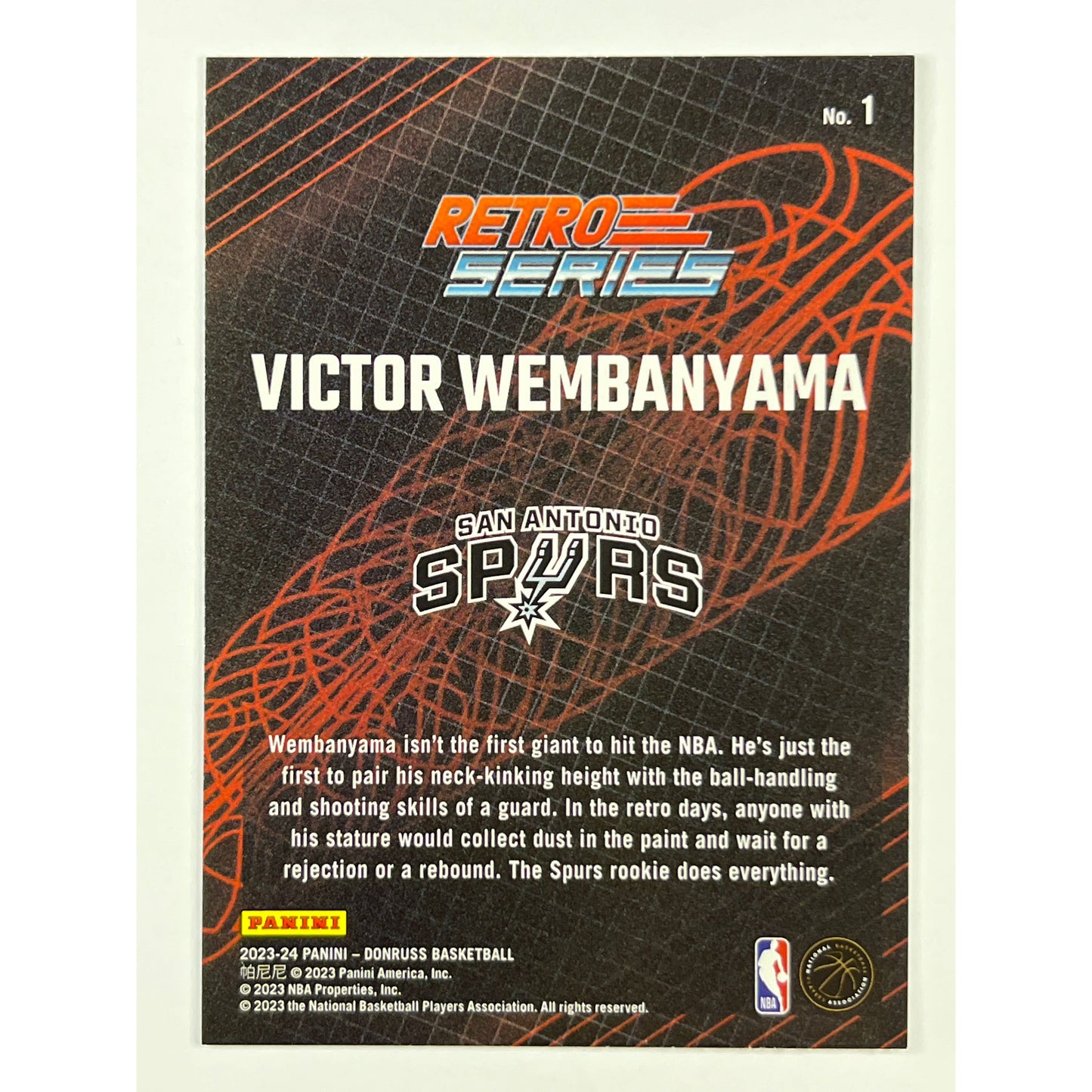 2023-24 Donruss Victor Wembanyama Retro Series RC