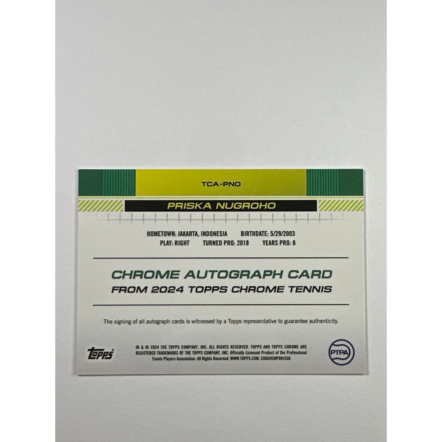 2024 Topps Chrome Priska Nugroho Rookie Auto | Local Legends Cards & Collectibles