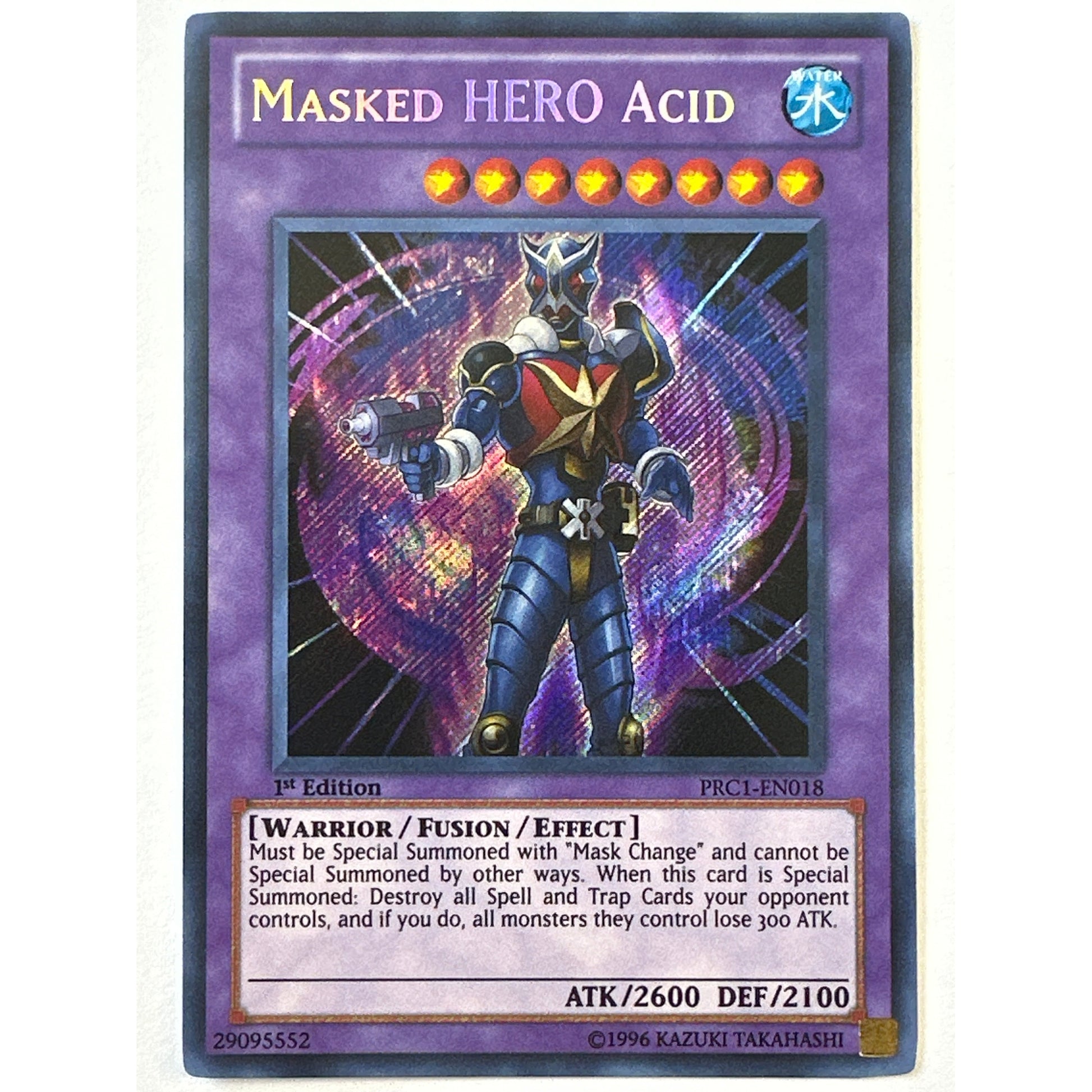 1st Edition Masked Hero Acid Hyper Rare Foil PRC1-EN018 | Local Legends Cards & Collectibles