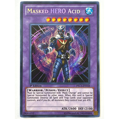 1st Edition Masked Hero Acid Hyper Rare Foil PRC1-EN018 | Local Legends Cards & Collectibles