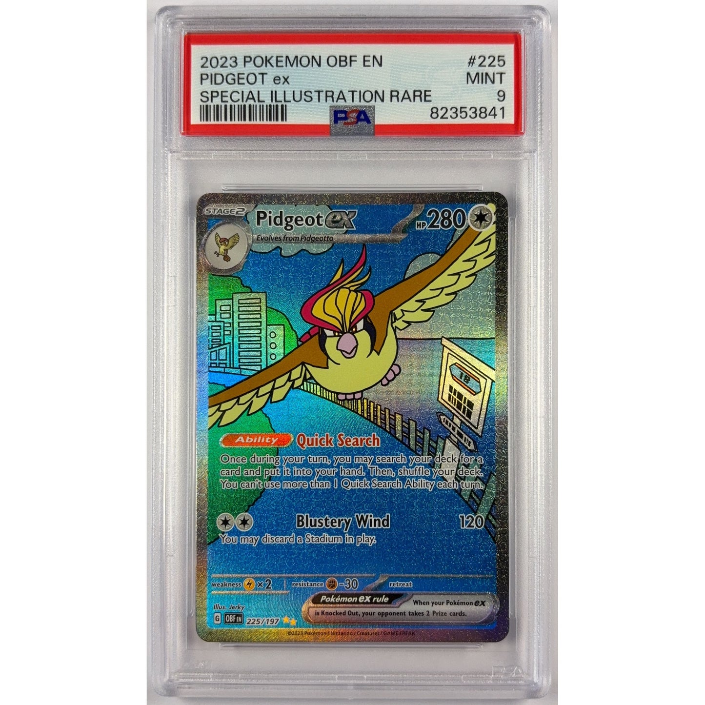 Pidgeot Holo Special Illustration Rare 225/197 PSA 9 MINT