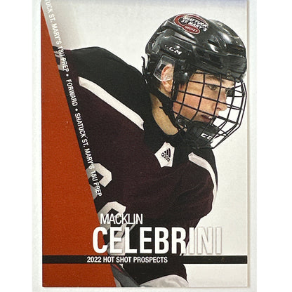 2022 Hot Shot Prospects Macklin Celebrini Pre RC | Local Legends Cards & Collectibles