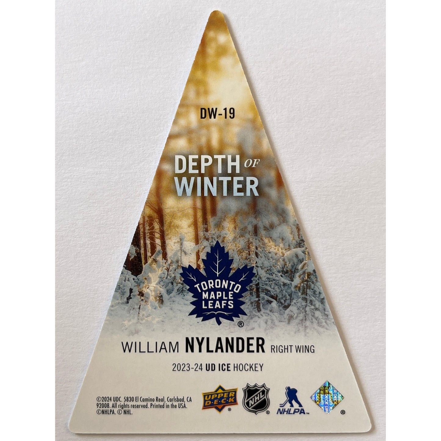 2023-24 Ice William Nylander Depth Of Winter Die Cut