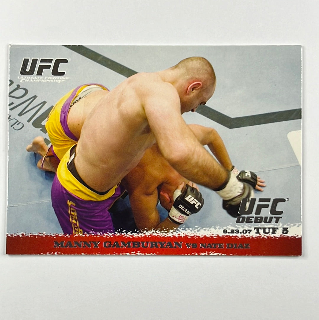 2009 Topps 1st Round Manny Gamburyan Vs Nate Diaz RC