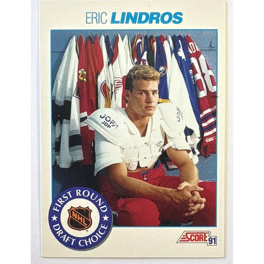 1991-92 Score Eric Lindros First Round Draft Choice RC | Local Legends Cards & Collectibles
