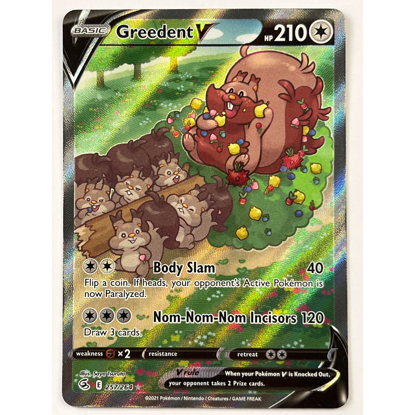 Greedent V Holo Ultra Rare 257/264