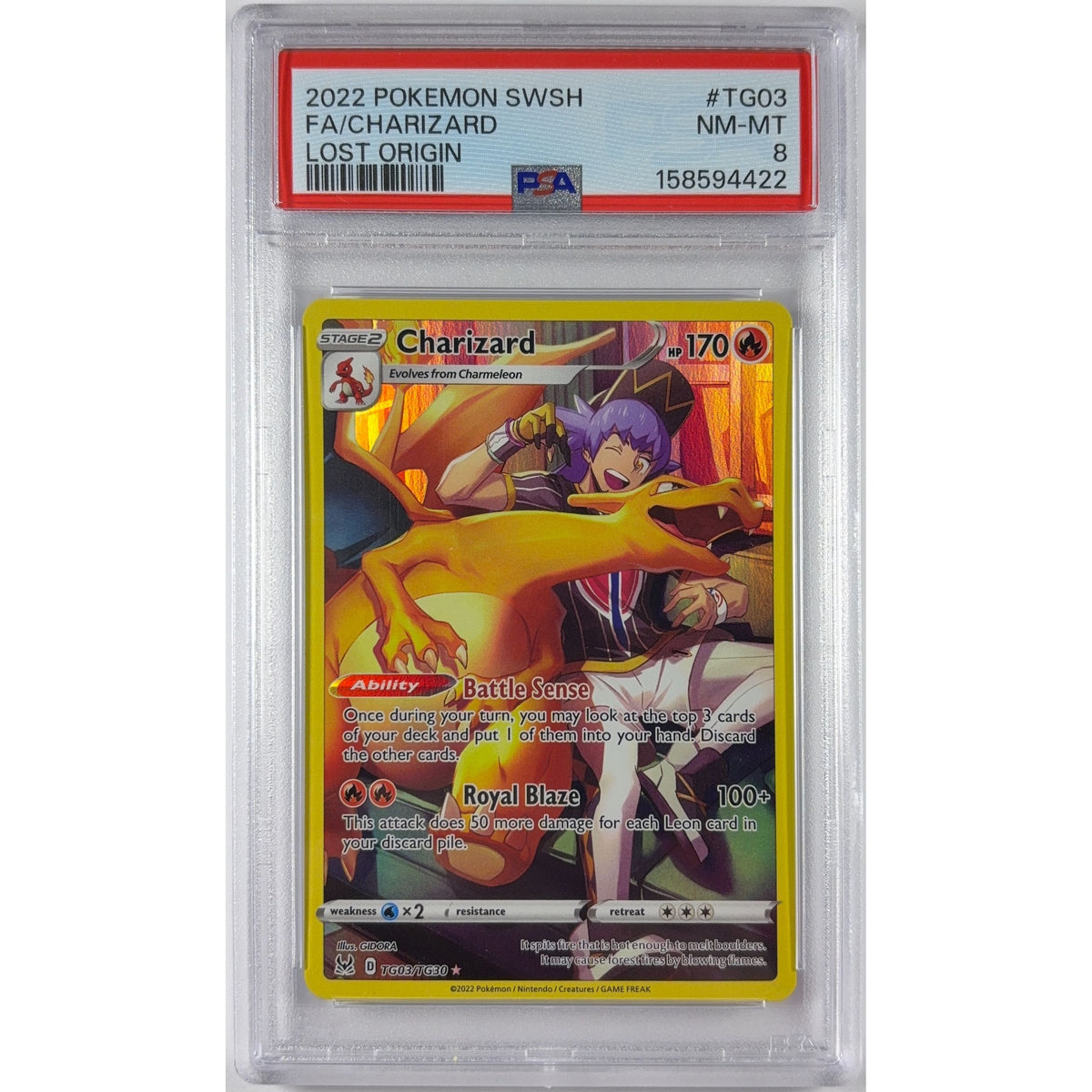 Charizard Holo TG03/TG30 PSA 8 NEAR MINT - MINT