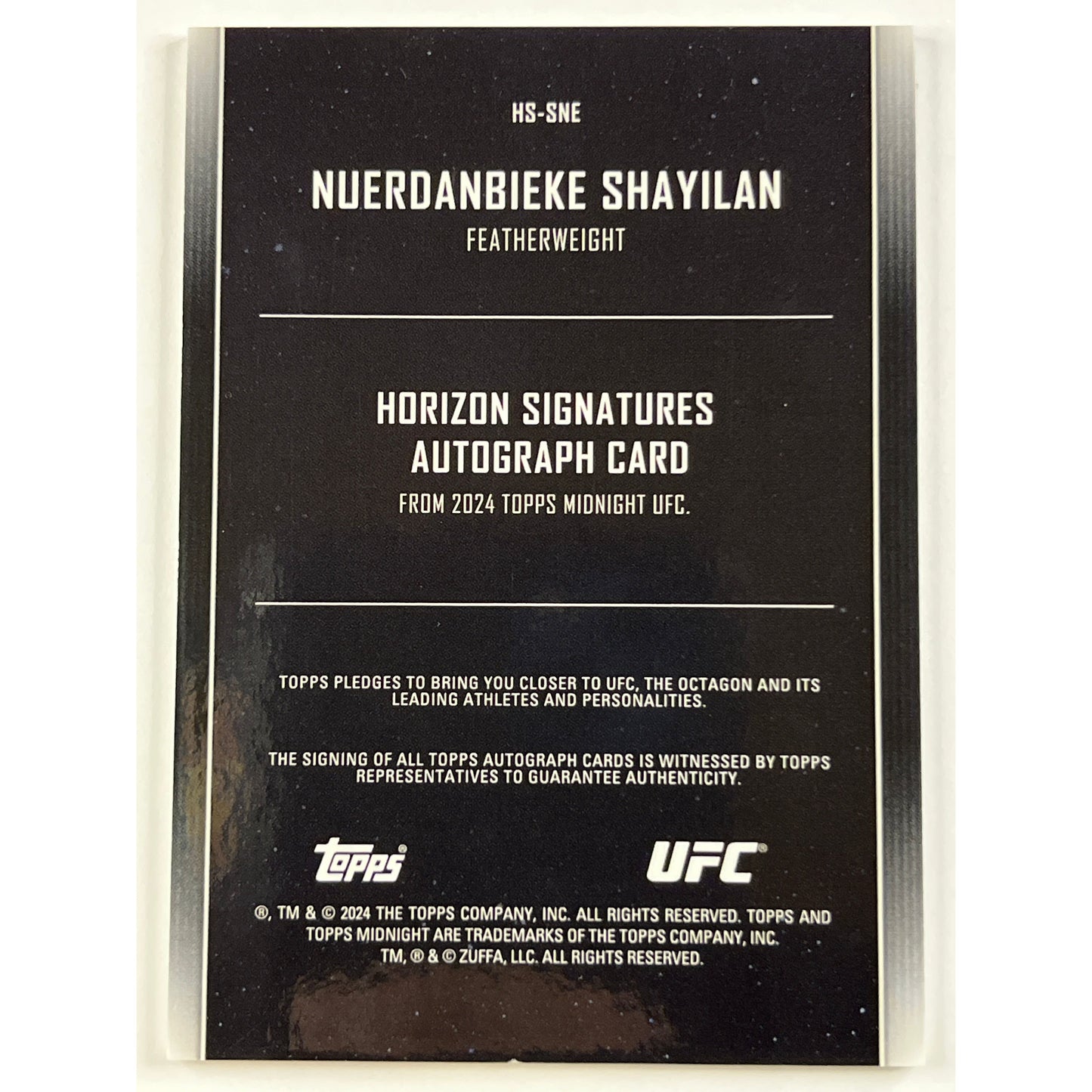 2024 Topps Midnight Nuerdanbieke Shayilan Horizon Signatures Rookie Auto /99