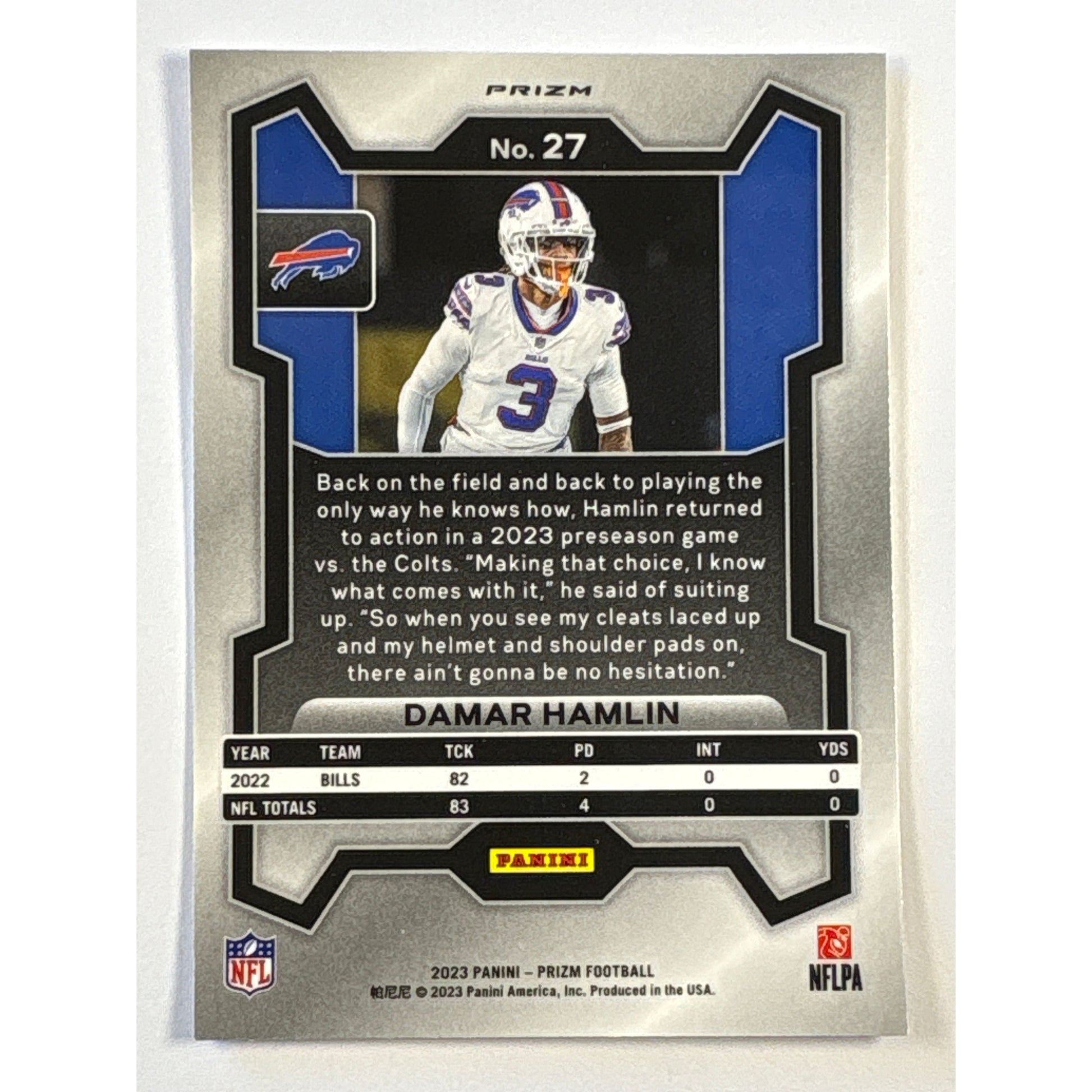2023 Donruss Optic Damar Hamlin Red White Blue Prizm | Local Legends Cards & Collectibles
