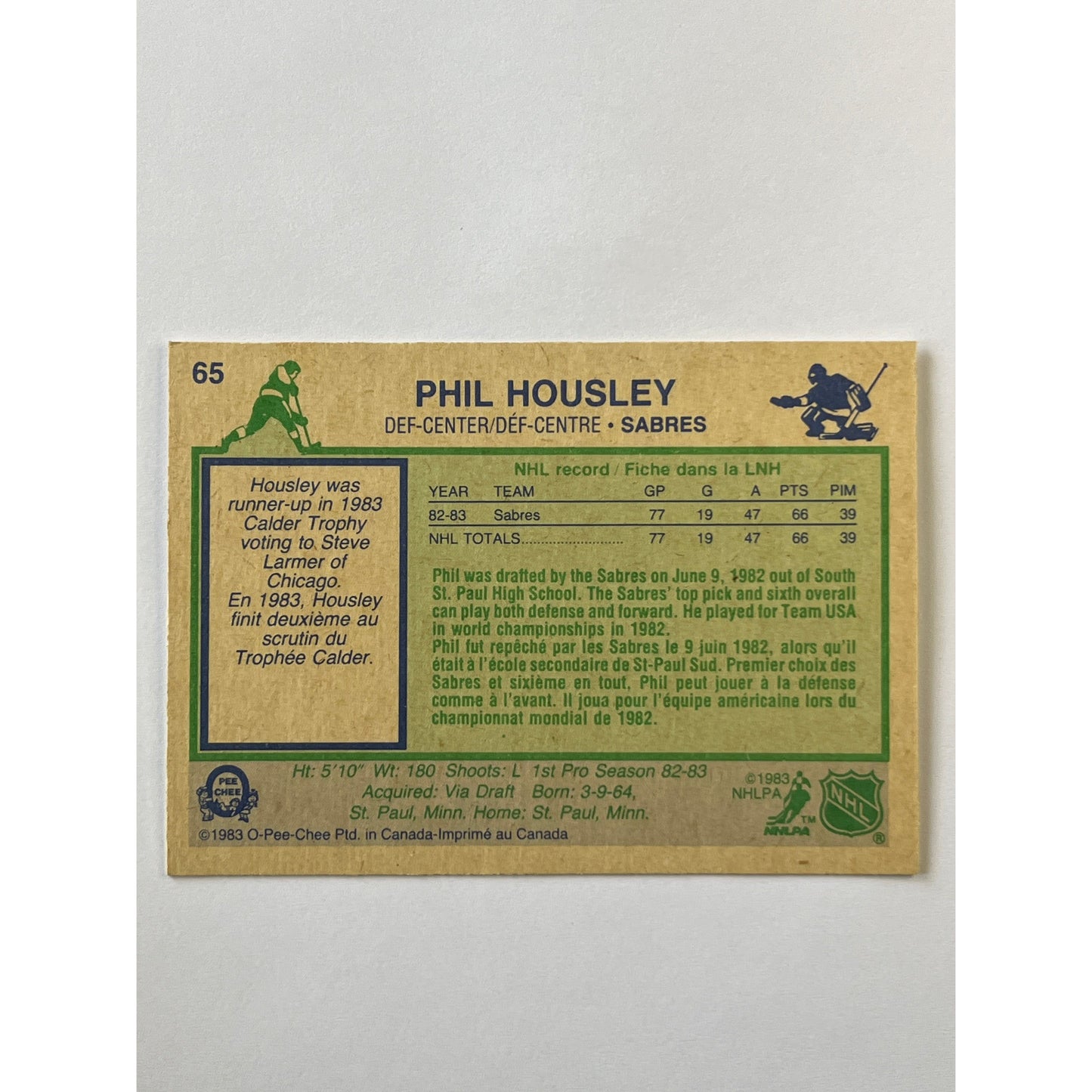 1983-84 O-Pee-Chee Phil Housley RC