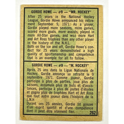 1971-72 Topps Gordie Howe “Mr Hockey” | Local Legends Cards & Collectibles