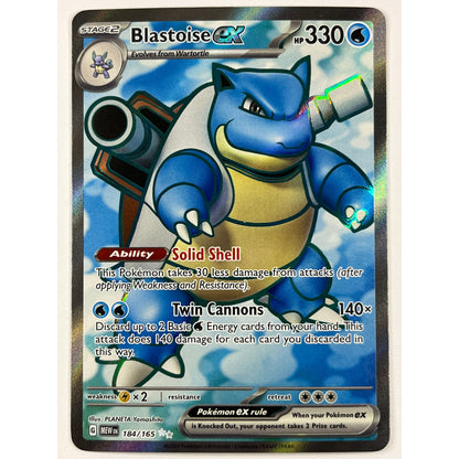 Blastoise EX Holo Ultra Rare 184/165