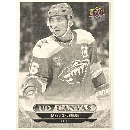 2024-25 Upper Deck Extended Series Jared Spurgeon UD Canvas Black & White | Local Legends Cards & Collectibles