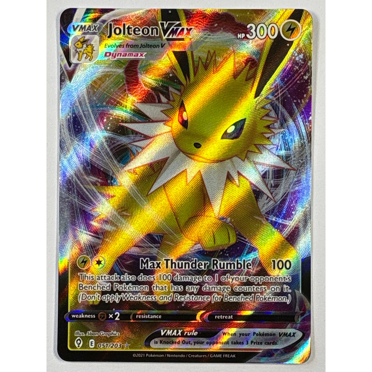 Jolteon VMAX Holo Ultra Rare 051/203