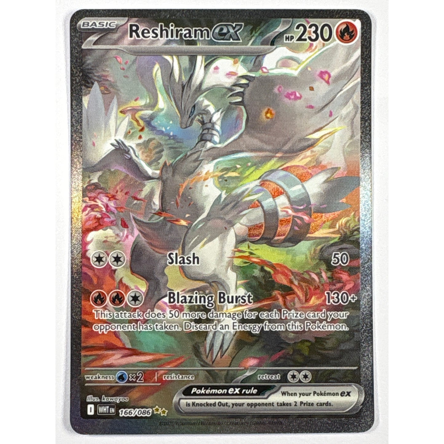 Reshiram ex Holo Special Illustration Rare 166/1086