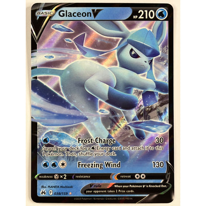 Glaceon V Holo Rare 038/159