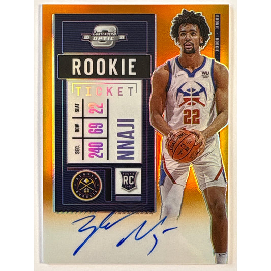 2020-21 Contenders Optic Zeke Nnaji Orange Holo Prizm Rookie Ticket /25 | Local Legends Cards & Collectibles