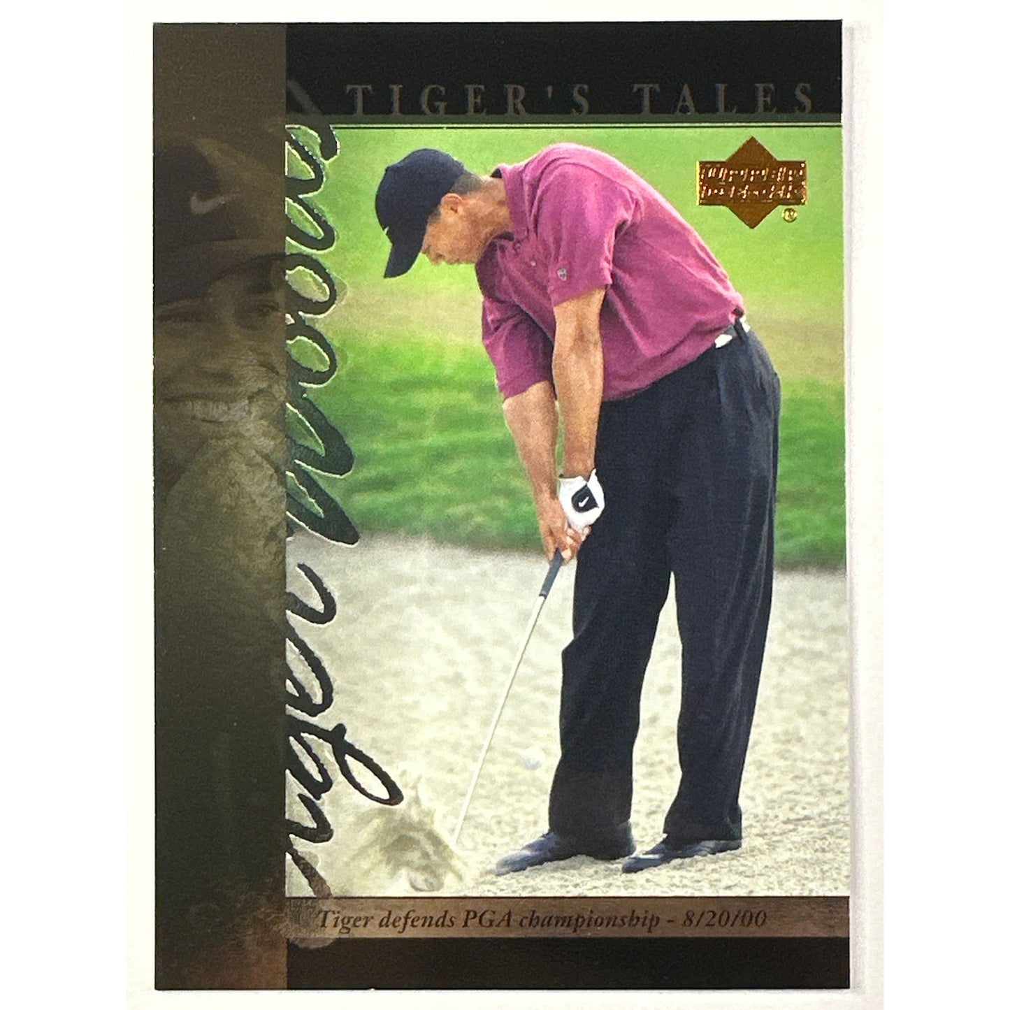 2001 Upper Deck Tiger Woods Tiger’s Tales Tiger Defends PGA Championship RC | Local Legends Cards & Collectibles