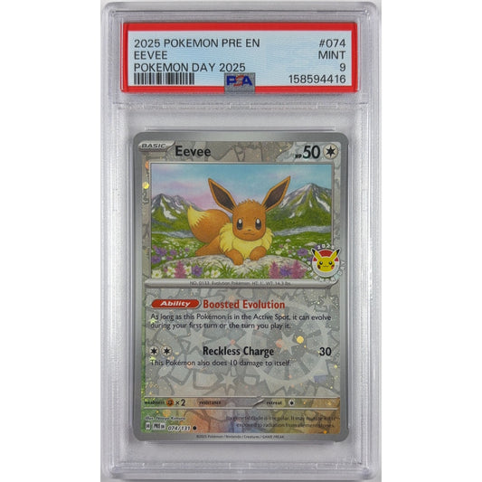 Eevee Holo Pokémon Card Day 2025 074/131 PSA 9 MINT