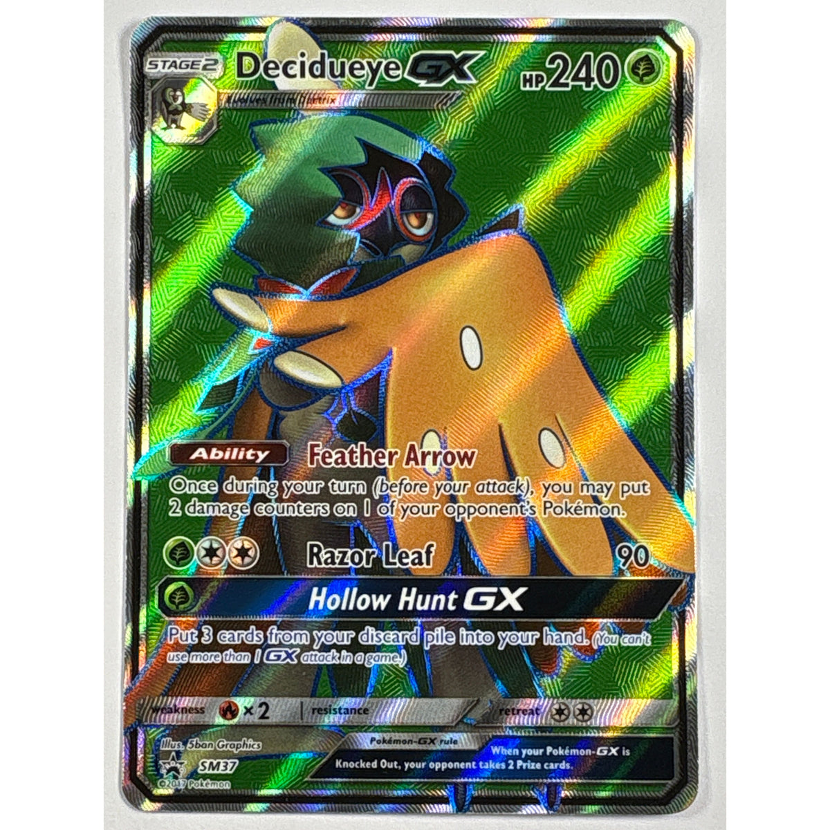 Decidueye GX Holo Black Star Promo SM37