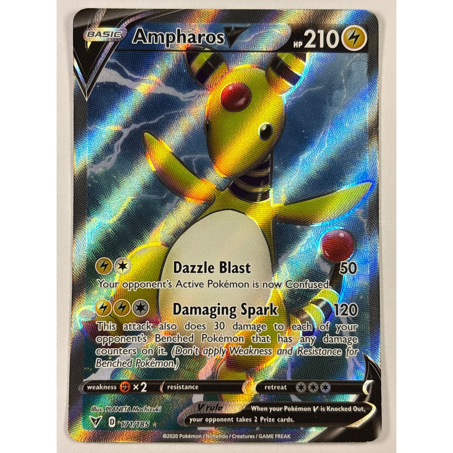Ampharos V Holo Ultra Rare 171/185