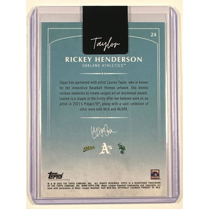 2022 Topps x Lauren Taylor Rickey Henderson Black Autograph | Local Legends Cards & Collectibles