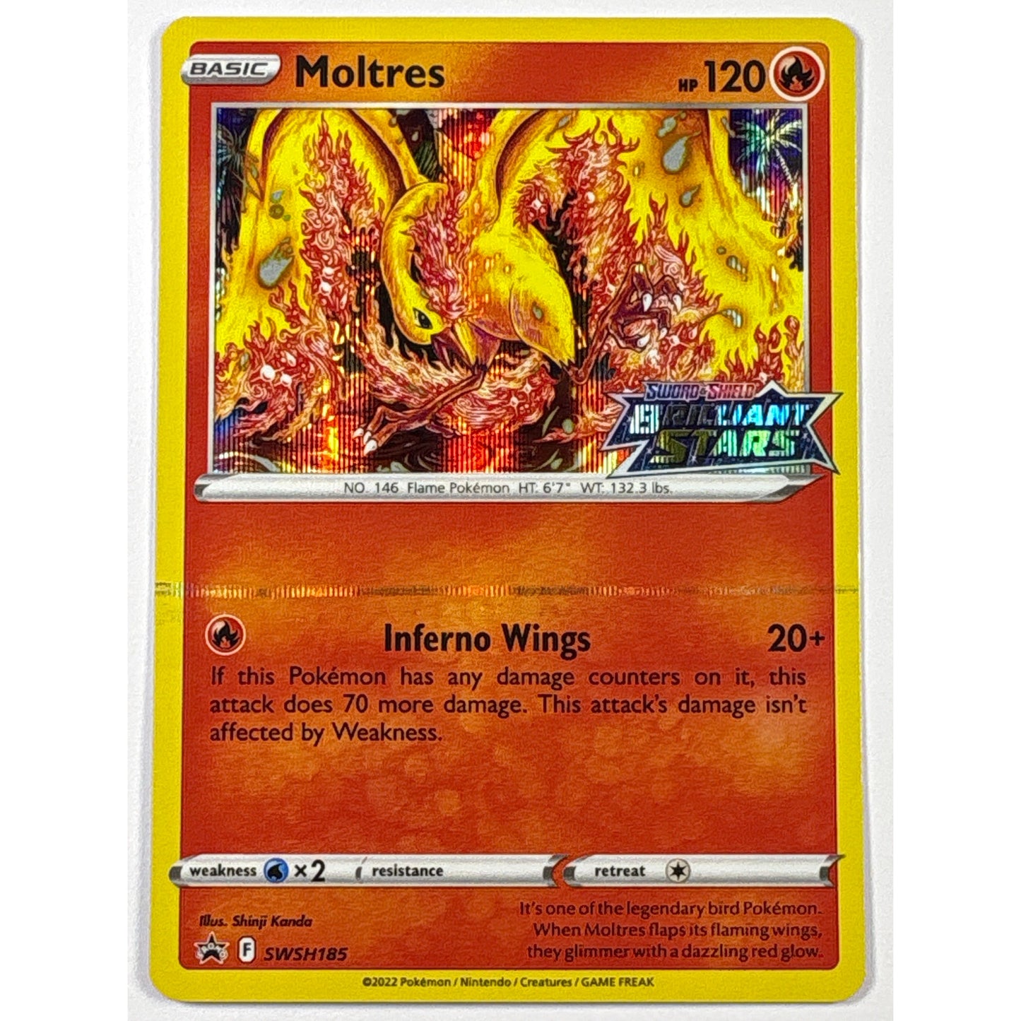 *Stamped Moltres Holo Black Star Promo SWSH185 | Local Legends Cards & Collectibles