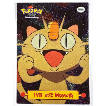 Topps Pokemon TV Annimation #52 Meowth TV11 Embossed Holo