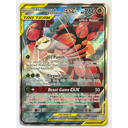 Tag Team Pheromosa & Buzzwole GX Holo Ultra Rare 192/214