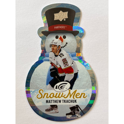 2023-24 ICE Matthew Tkachuk Snow Men Die Cut