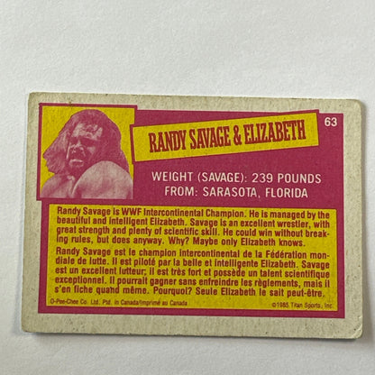 1985 Titan Sports Randy “Macho Man” Savage & “Miss” Elizabeth Dual RC | Local Legends Cards & Collectibles