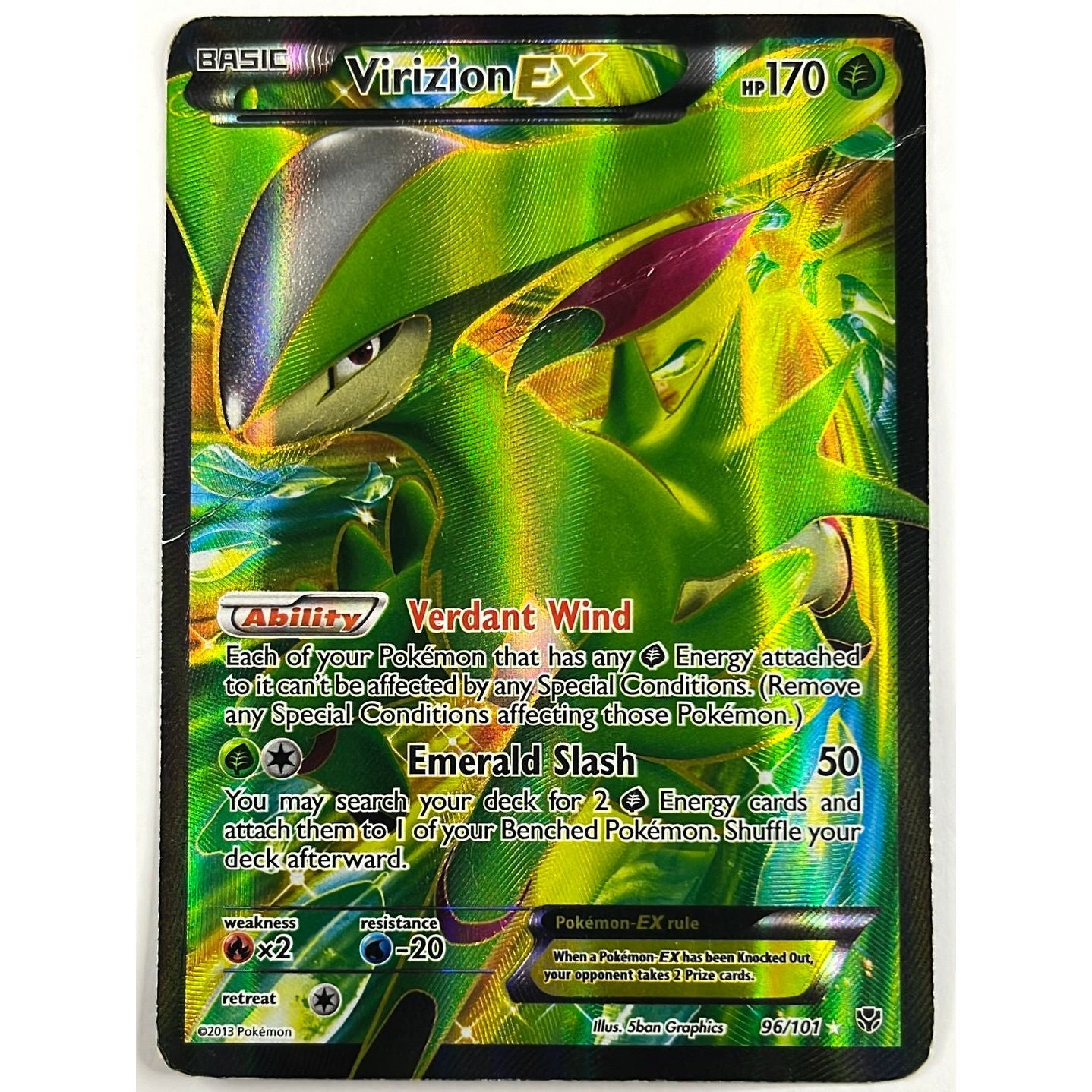 Virizion EX Holo Ultra Rare 96/101