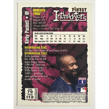 Topps Finest Kirby Puckett Finest Intimidators Unpeeled | Local Legends Cards & Collectibles