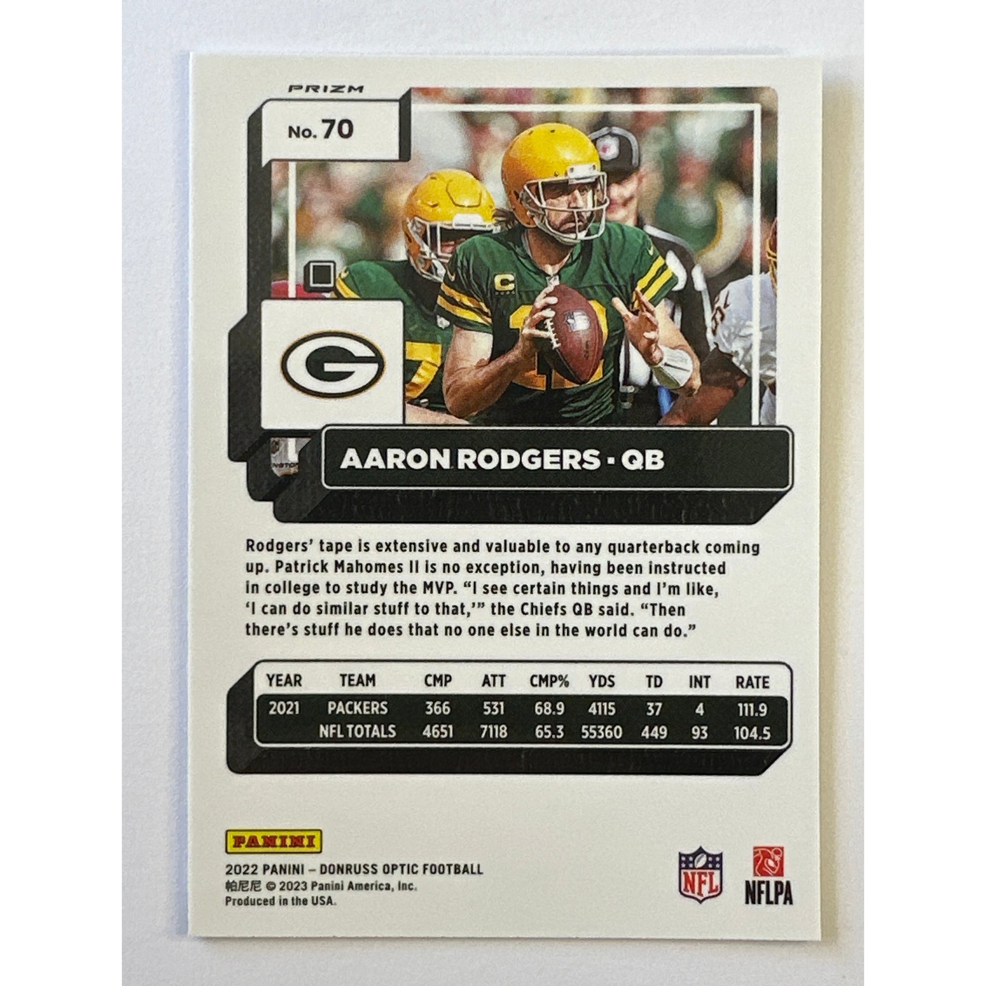 2022 Donruss Optic Aaron Rodgers Stars Emoji Silver Holo Prizm | Local Legends Cards & Collectibles
