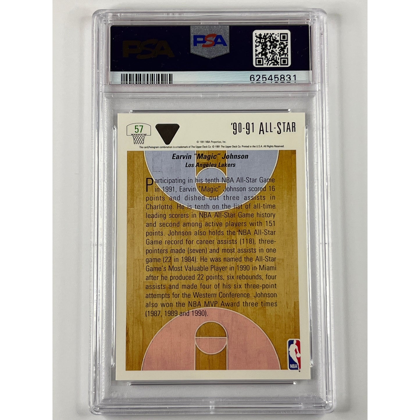 1991-92 Upper Deck Magic Johnson West All Star PSA 9 MINT