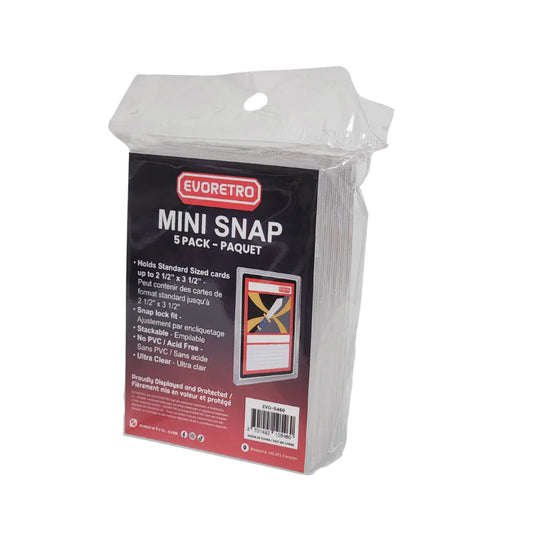 EvoRetro Mini Snap Standard Card Case - 5 Pack | Local Legends Cards & Collectibles